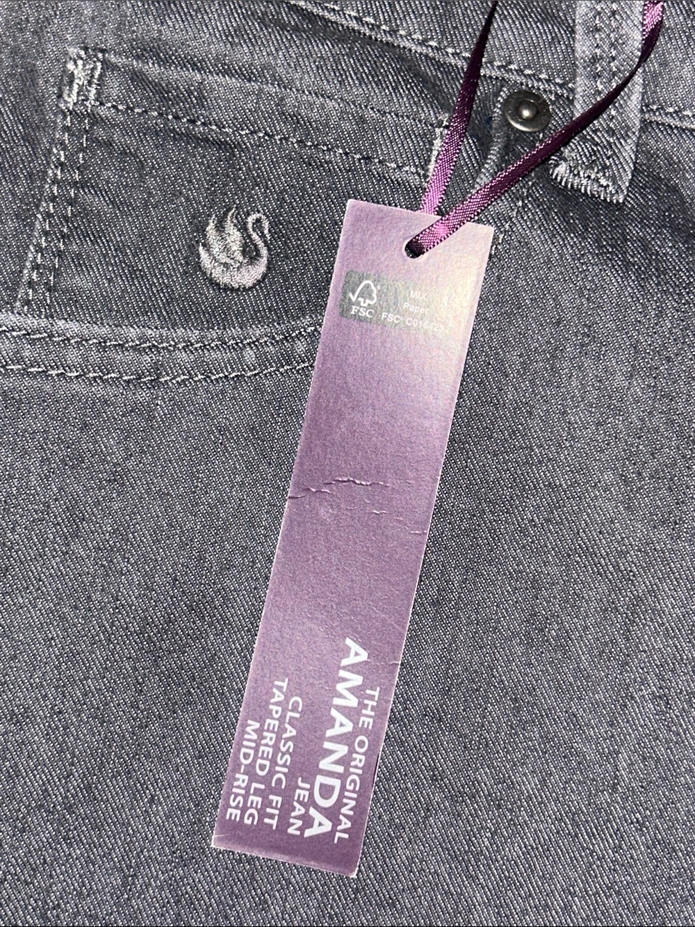 Women’s Straight Jeans in Washed Gray - Picture 5 of 7